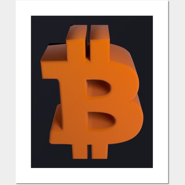 Bitcoin - 3D - Towel Wall Art by 3DMe